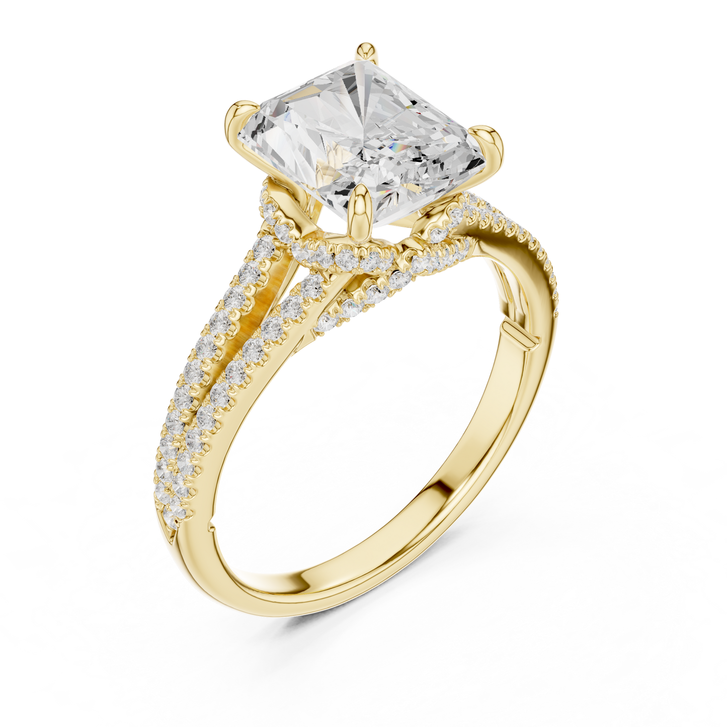 Mixed Shape Lab Grown Diamond Halo Ring