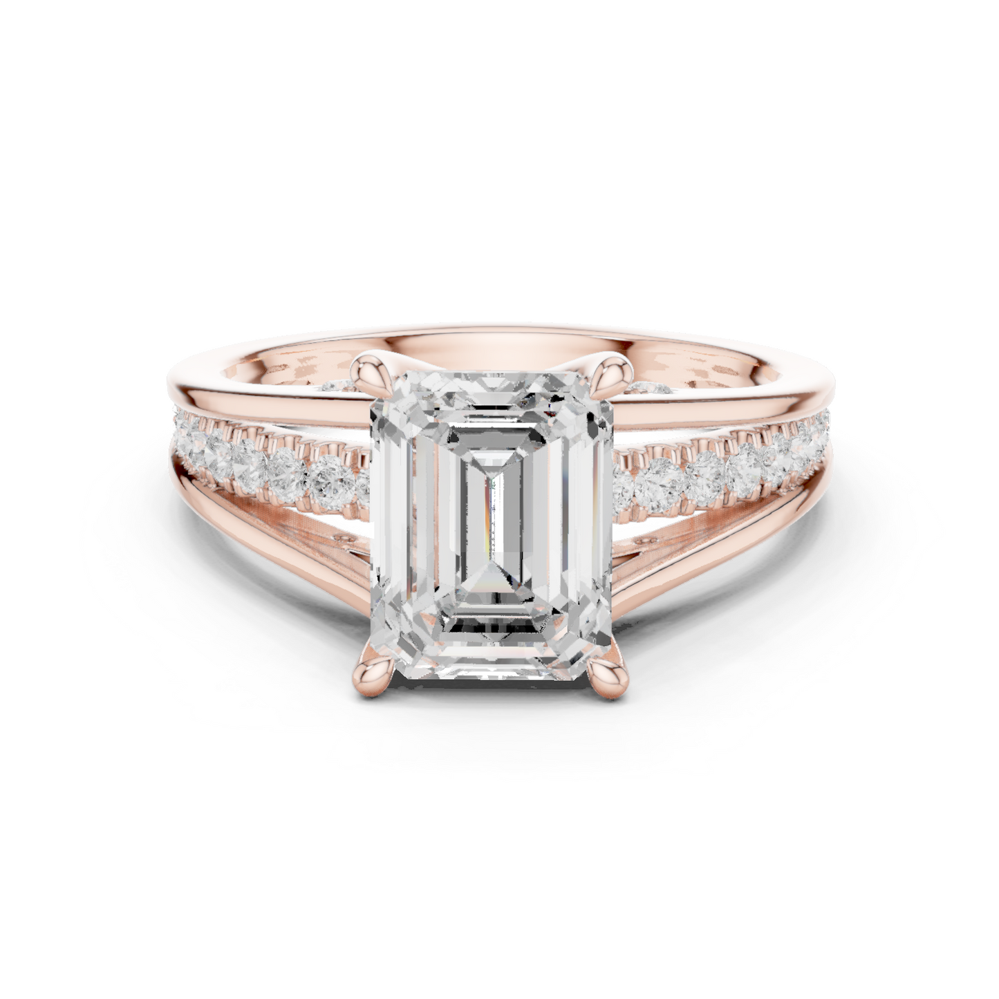 Mixed Shape Lab Grown Diamond Side Stone Ring
