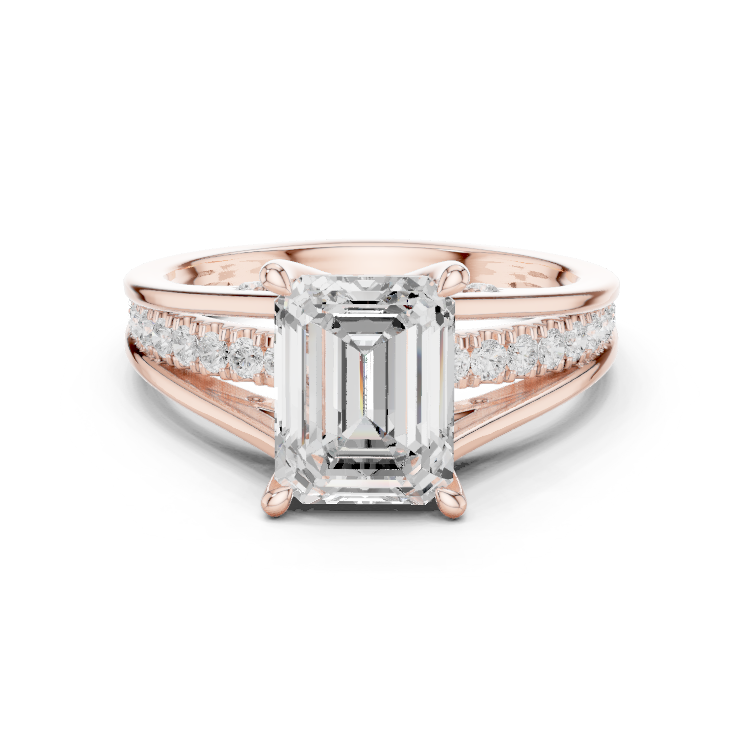 Mixed Shape Lab Grown Diamond Side Stone Ring