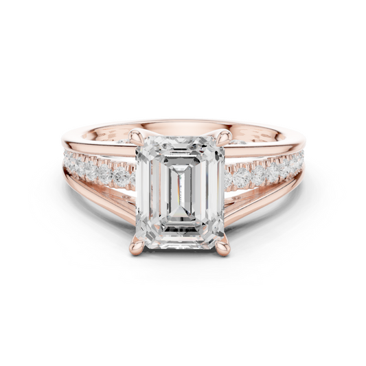 Mixed Shape Lab Grown Diamond Side Stone Ring