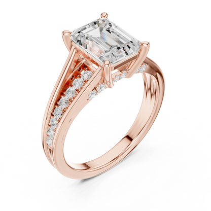 Mixed Shape Lab Grown Diamond Side Stone Ring