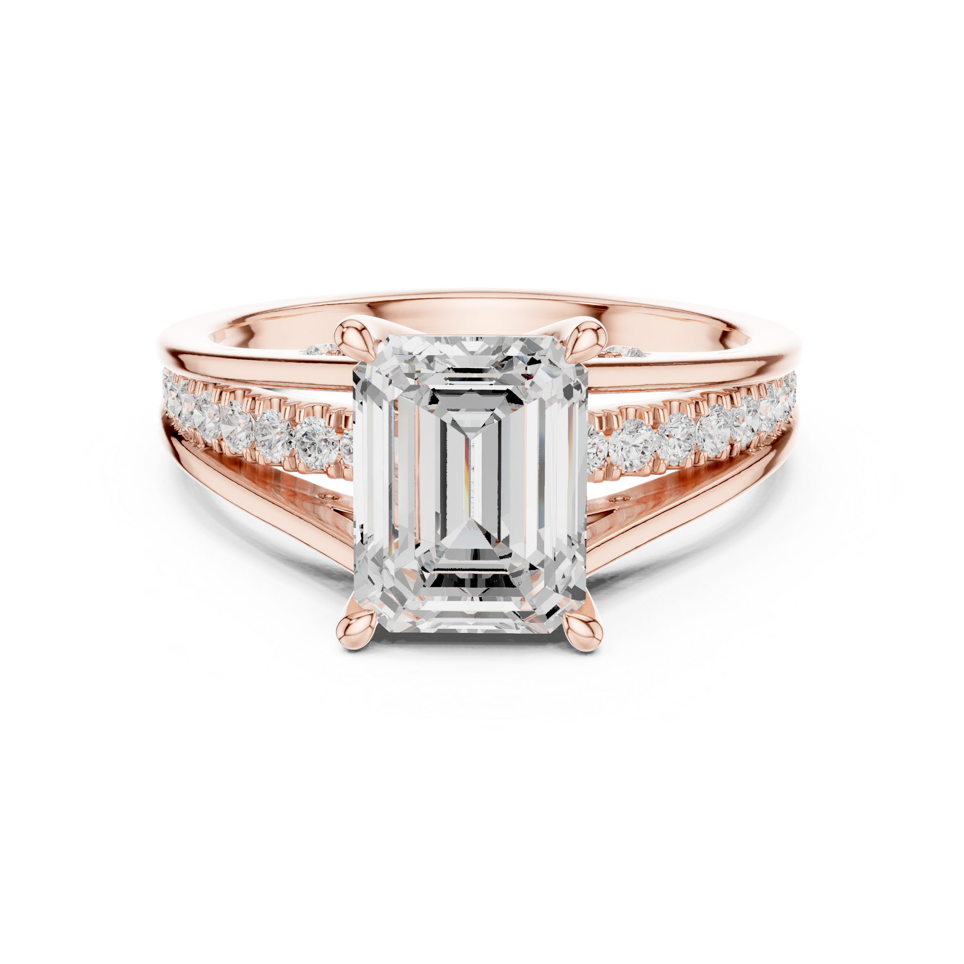 Mixed Shape Lab Grown Diamond Side Stone Ring