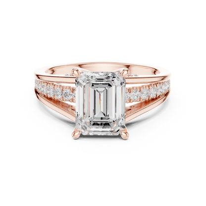 Mixed Shape Lab Grown Diamond Side Stone Ring