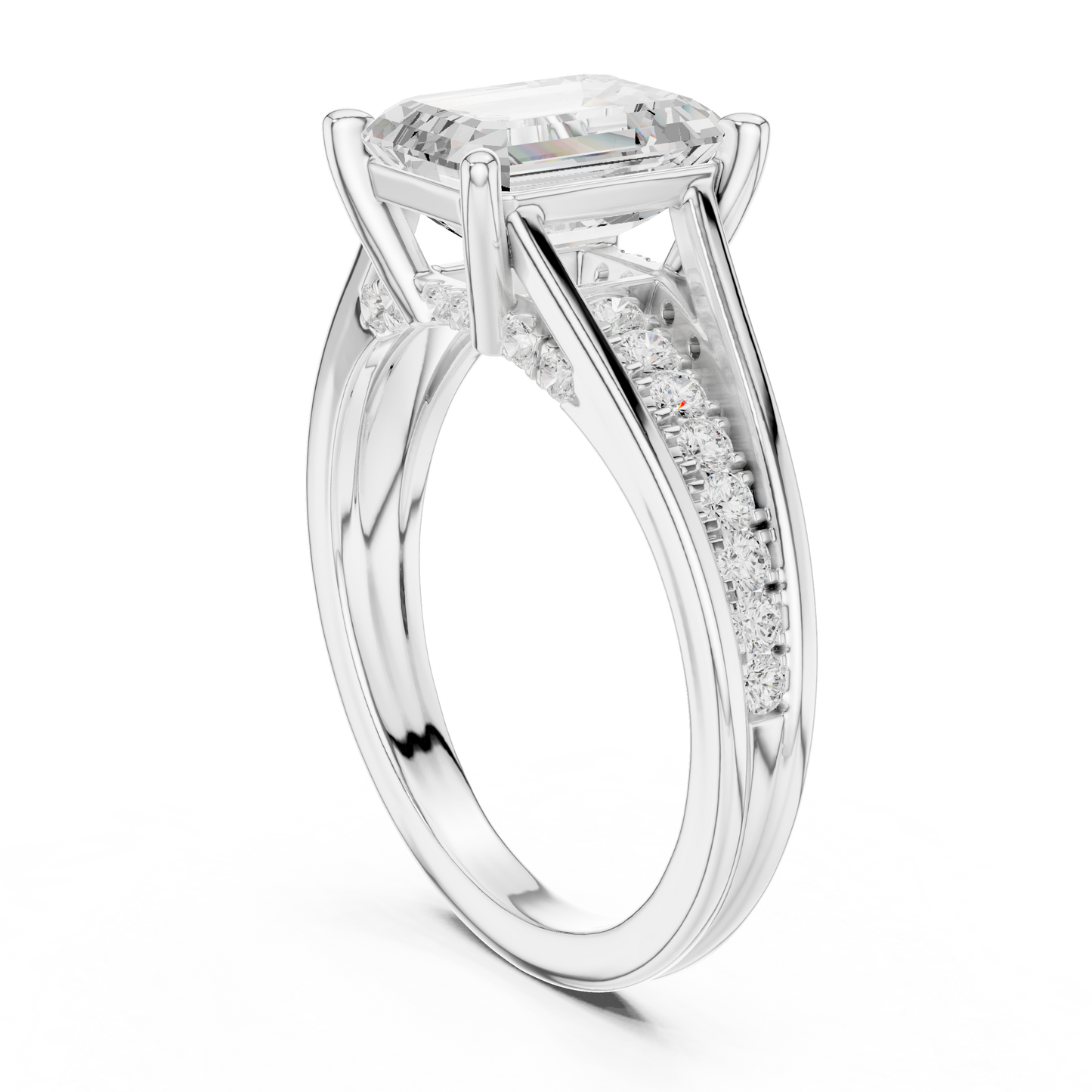 Mixed Shape Lab Grown Diamond Side Stone Ring