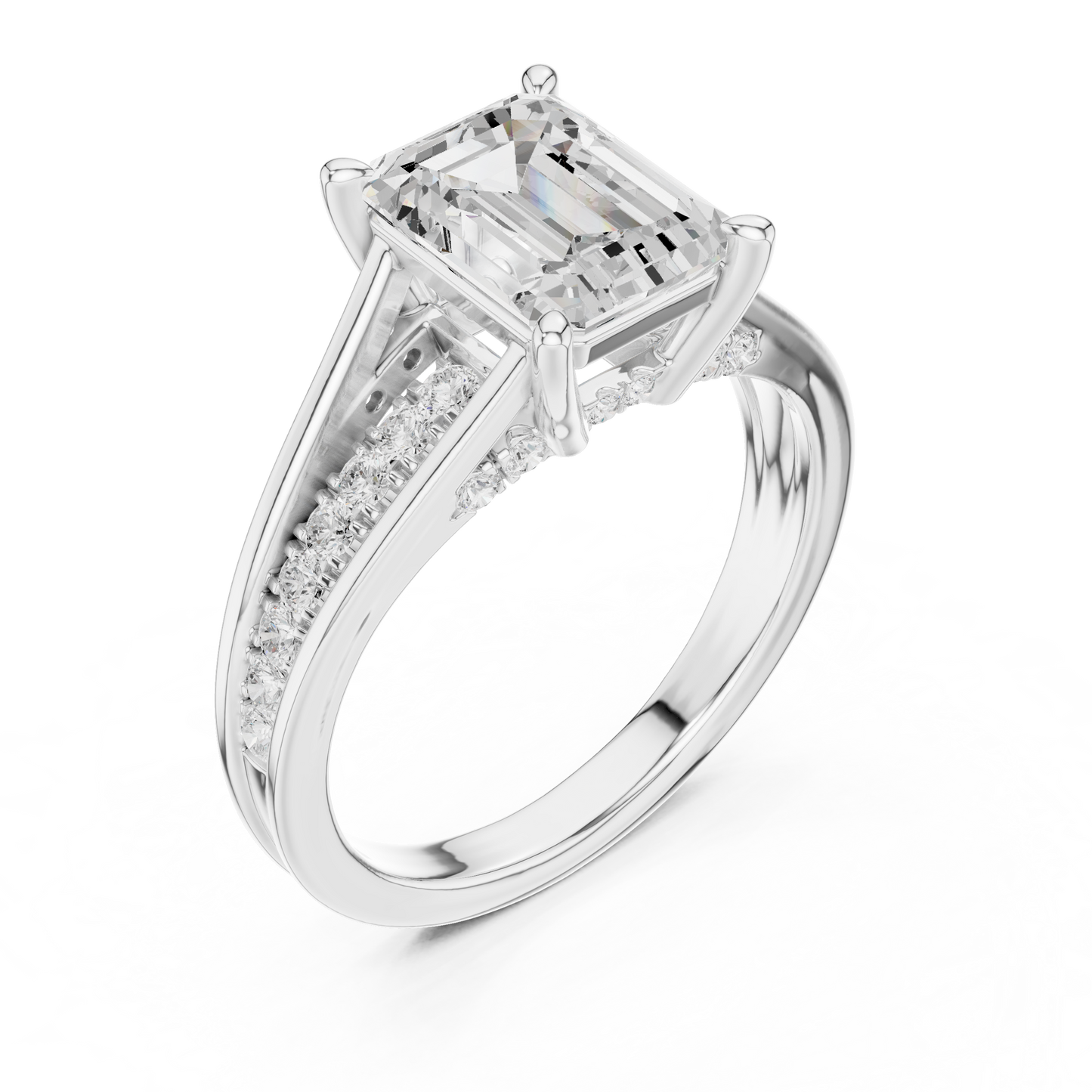 Mixed Shape Lab Grown Diamond Side Stone Ring