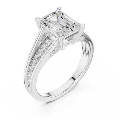 Mixed Shape Lab Grown Diamond Side Stone Ring
