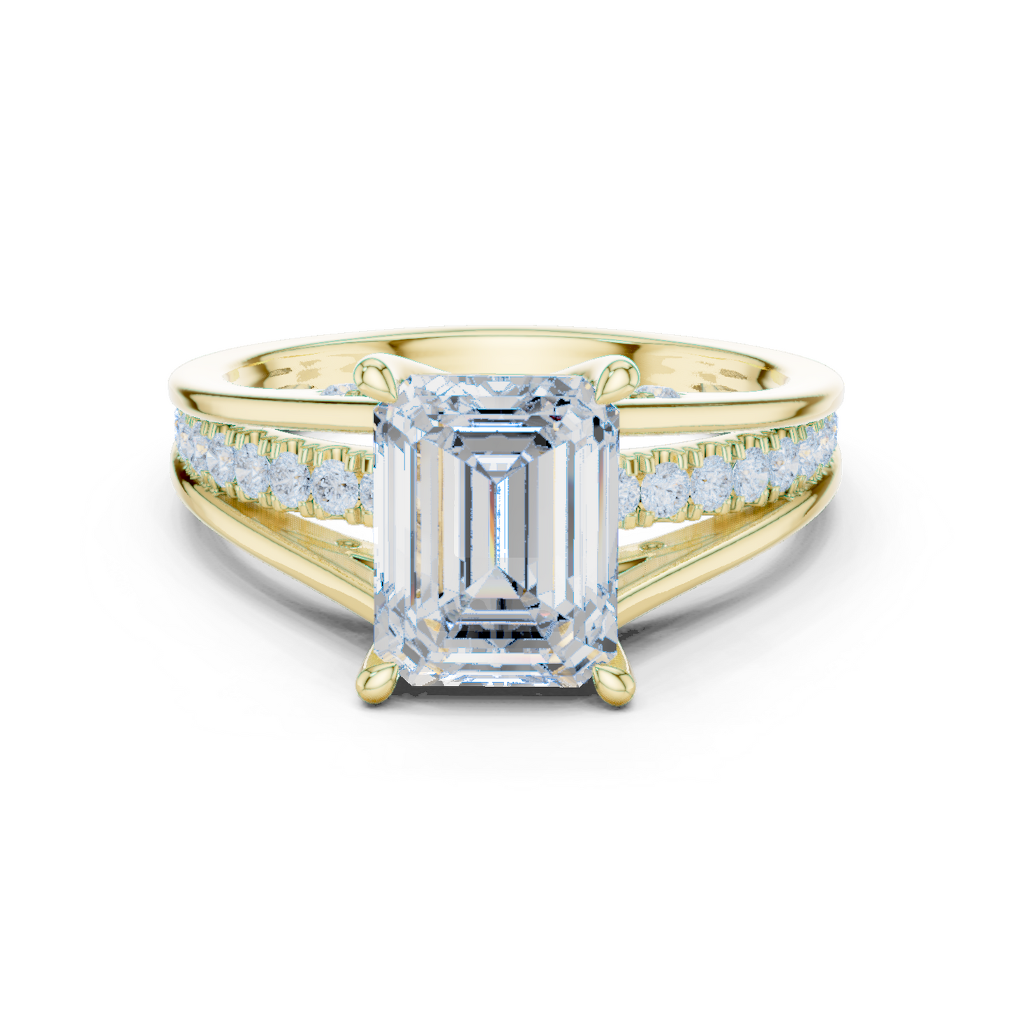 Mixed Shape Lab Grown Diamond Side Stone Ring