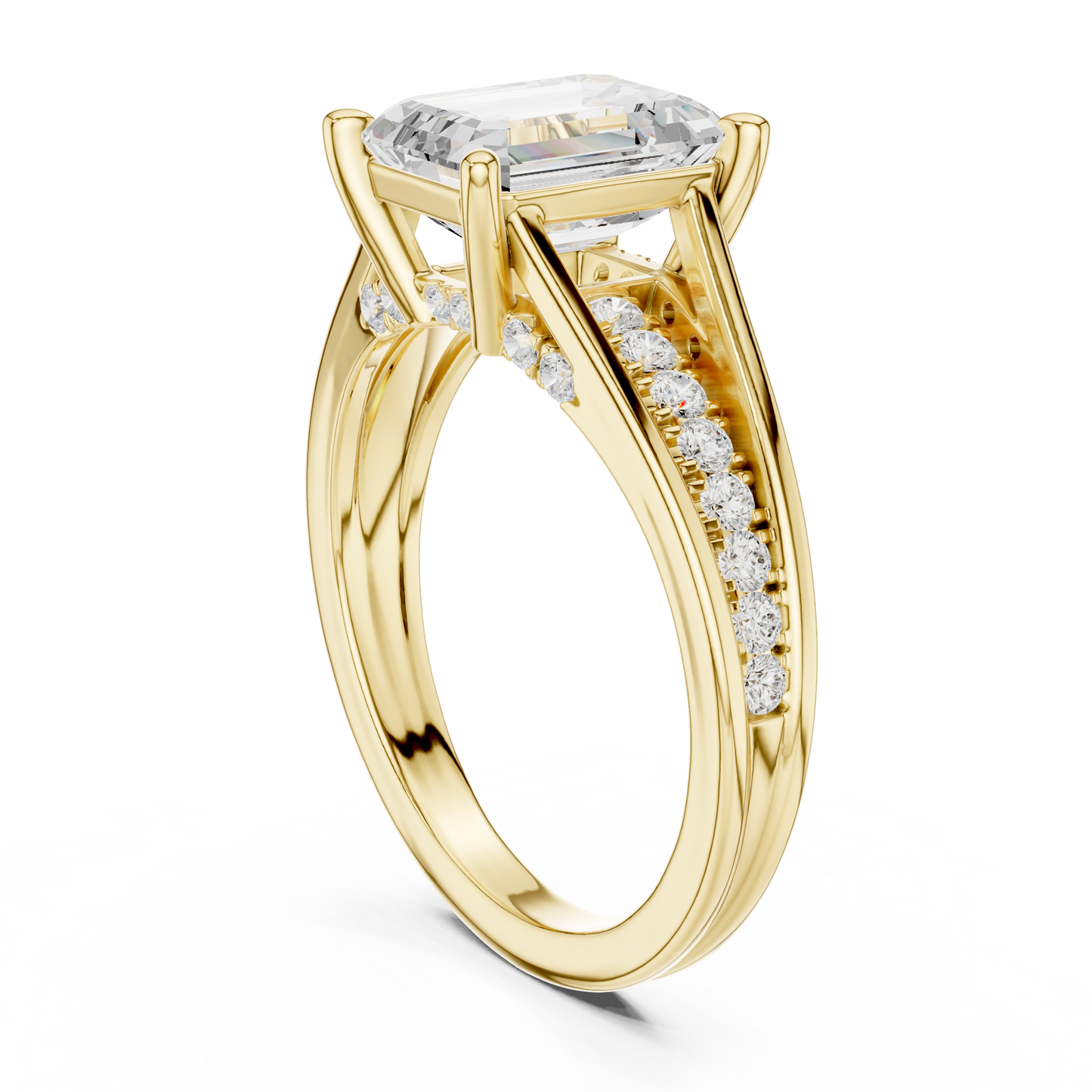 Mixed Shape Lab Grown Diamond Side Stone Ring