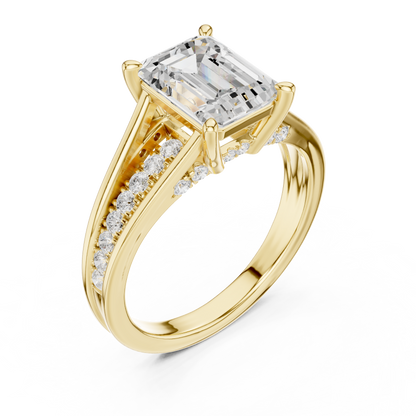 Mixed Shape Lab Grown Diamond Side Stone Ring