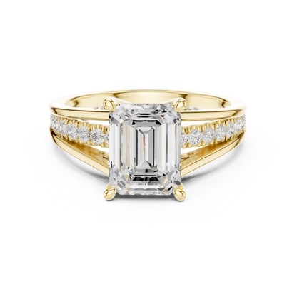 Mixed Shape Lab Grown Diamond Side Stone Ring
