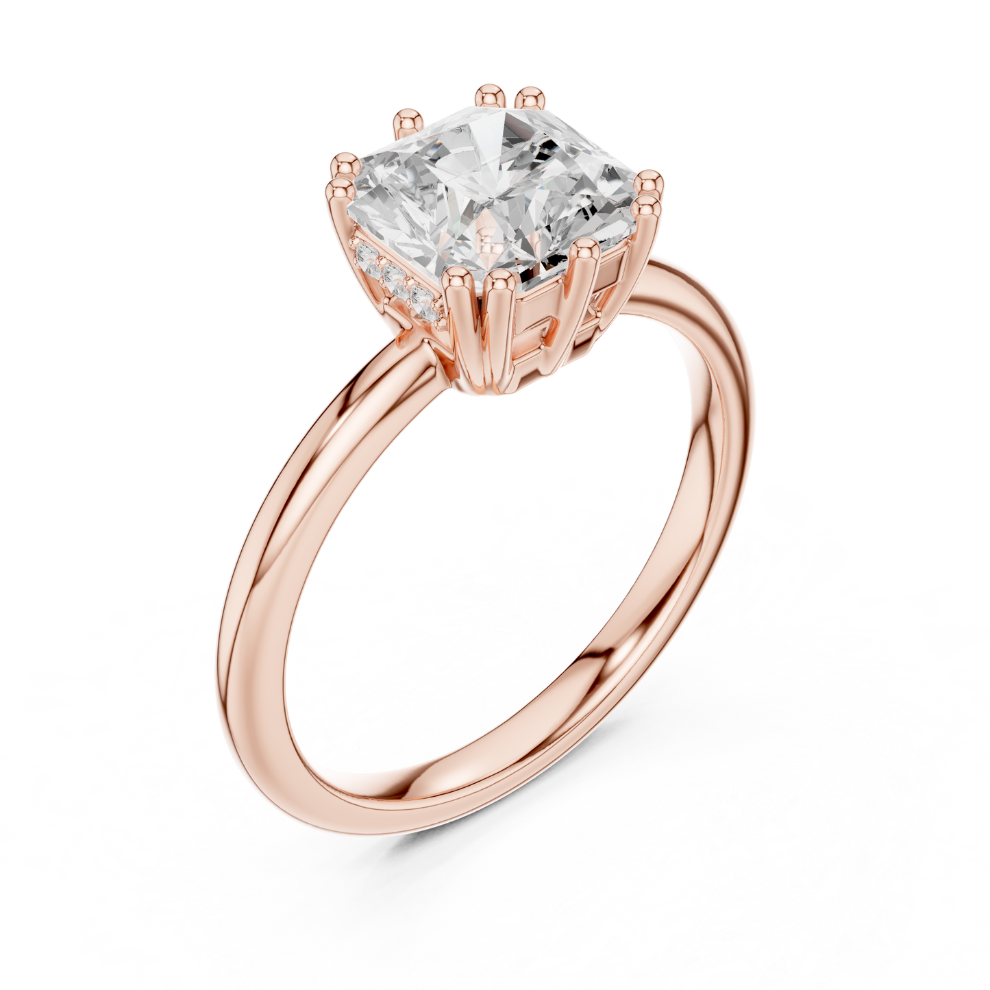Round Halo Lab Grown Diamond Ring