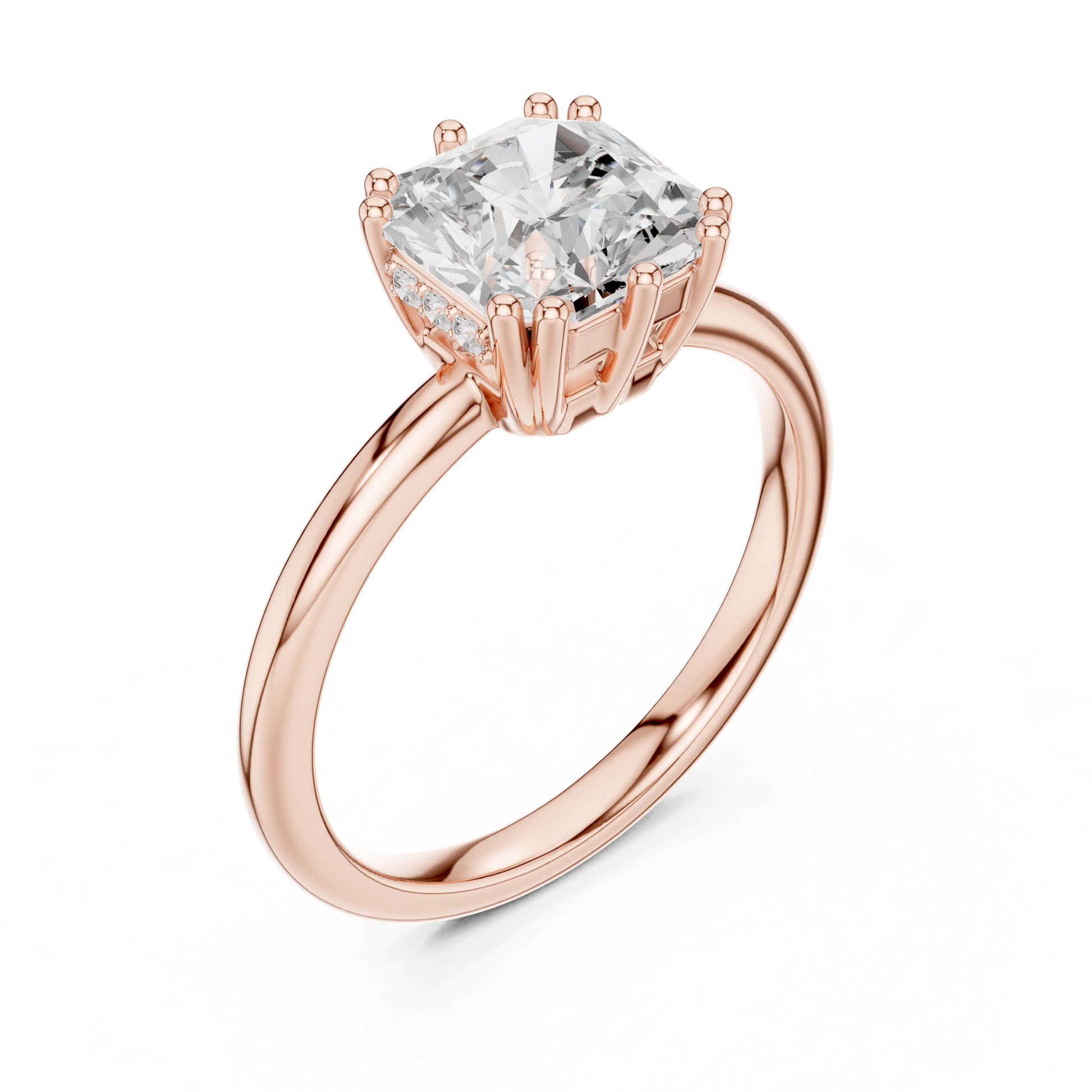 Round Halo Lab Grown Diamond Ring