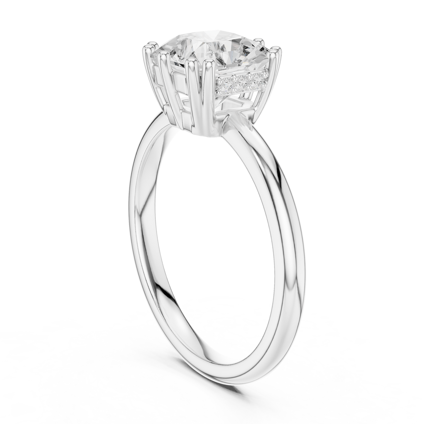 Round Halo Lab Grown Diamond Ring