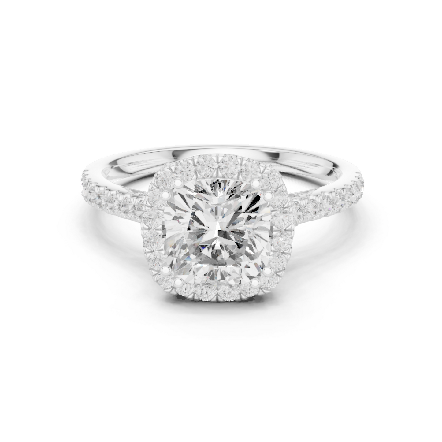 Round Halo Lab Grown Diamond Ring