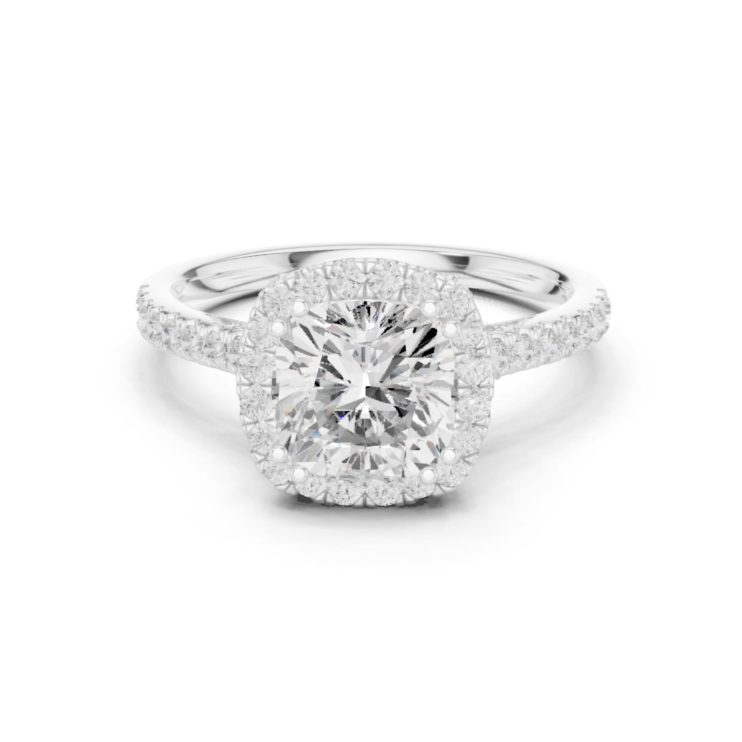 Round Halo Lab Grown Diamond Ring