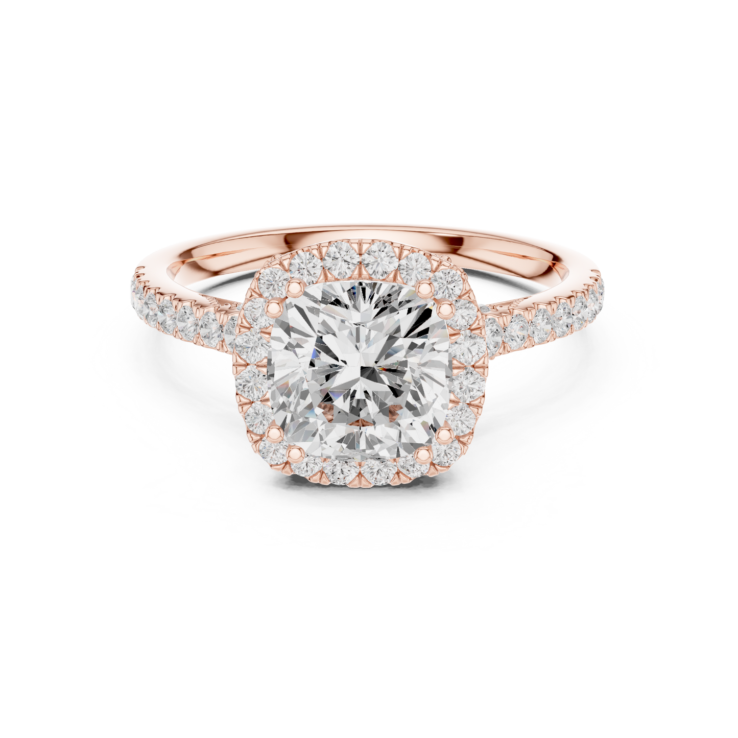 Round Halo Lab Grown Diamond Ring