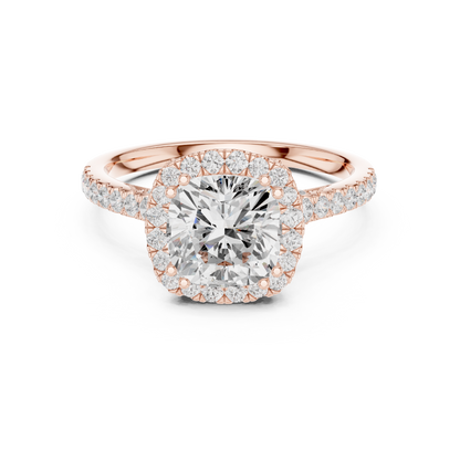 Round Halo Lab Grown Diamond Ring
