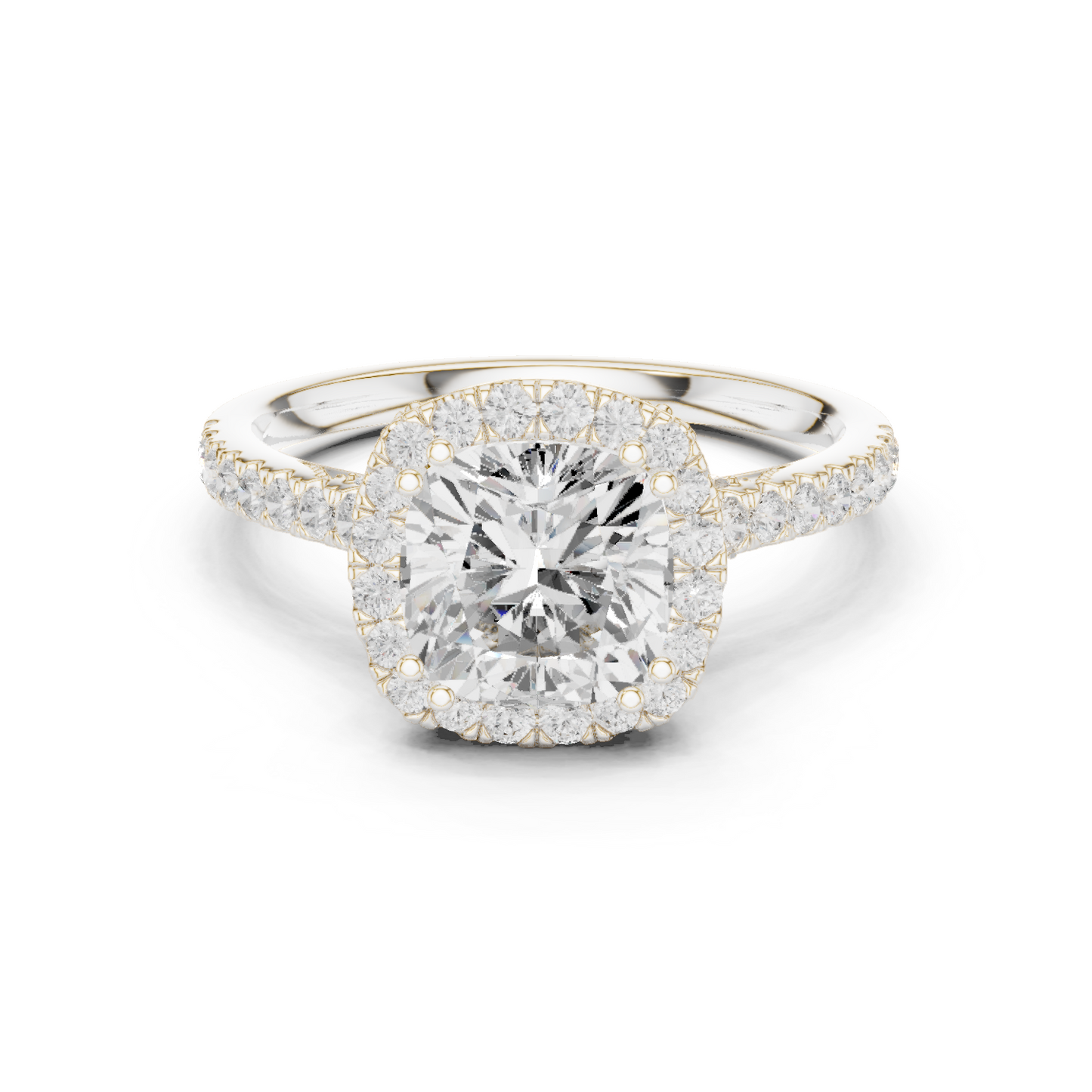 Round Halo Lab Grown Diamond Ring