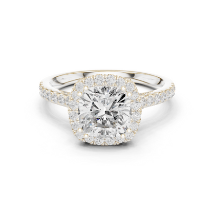 Round Halo Lab Grown Diamond Ring