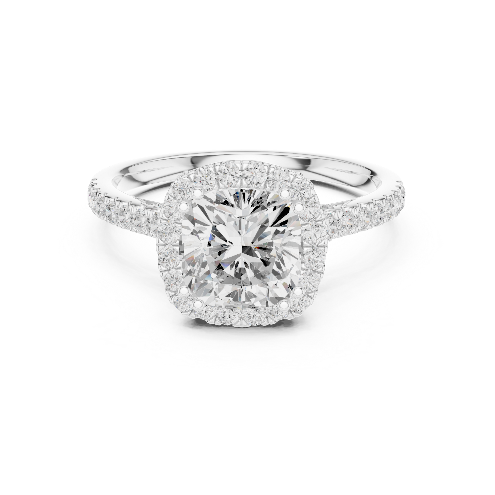 Round Halo Lab Grown Diamond Ring