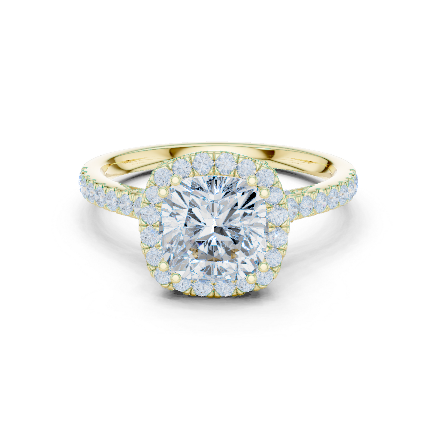 Round Halo Lab Grown Diamond Ring
