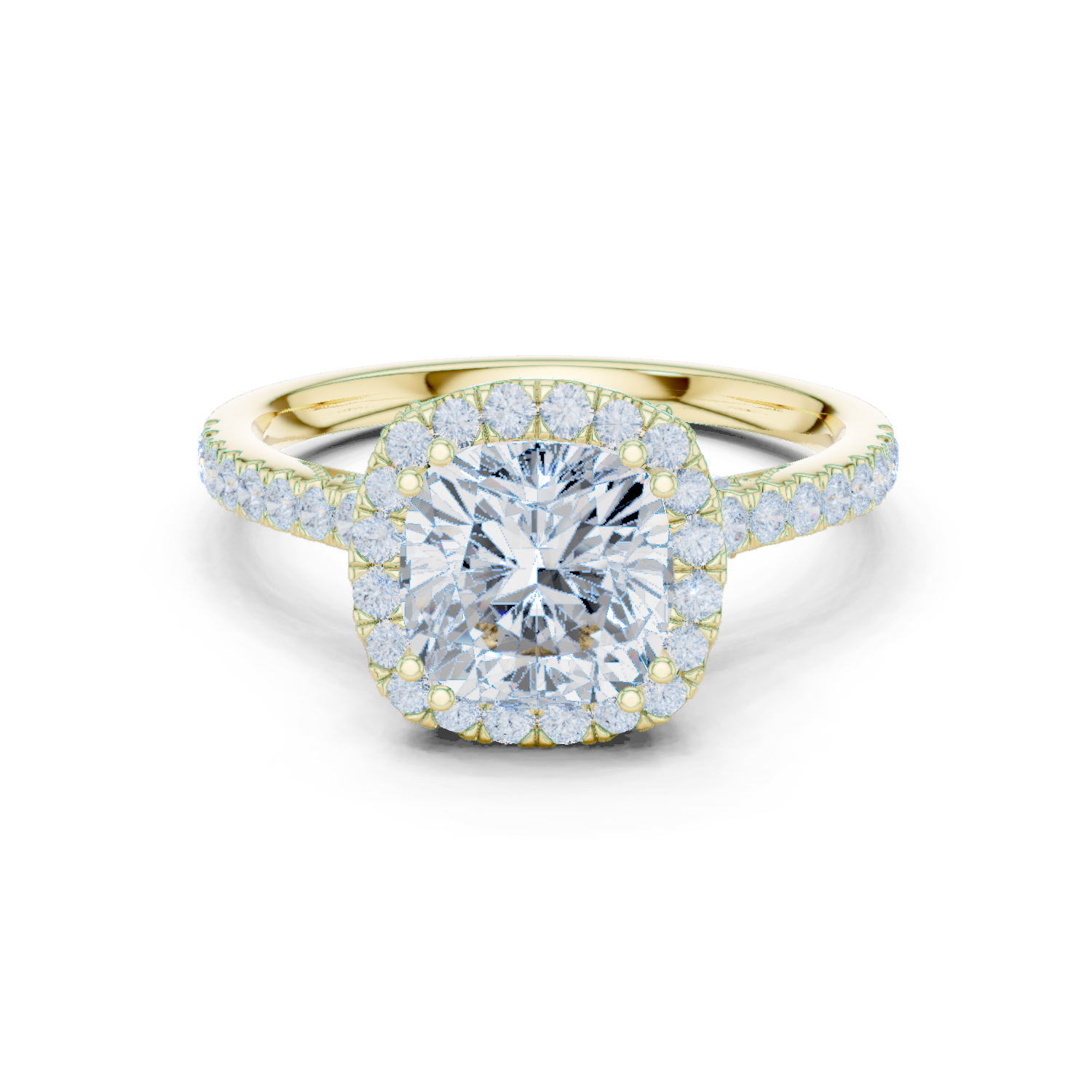 Round Halo Lab Grown Diamond Ring