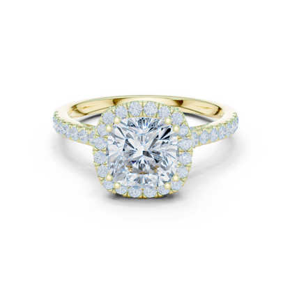 Round Halo Lab Grown Diamond Ring