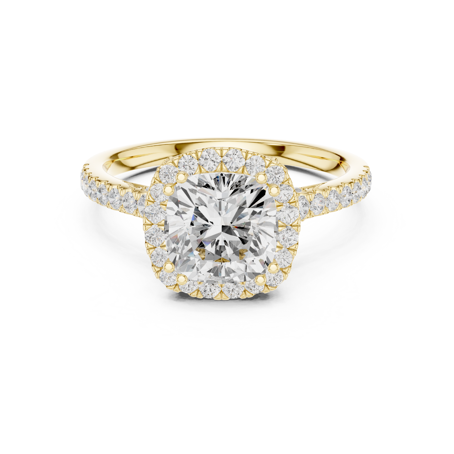 Round Halo Lab Grown Diamond Ring