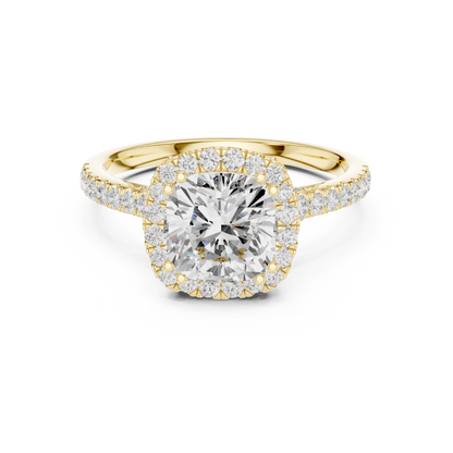 Round Halo Lab Grown Diamond Ring