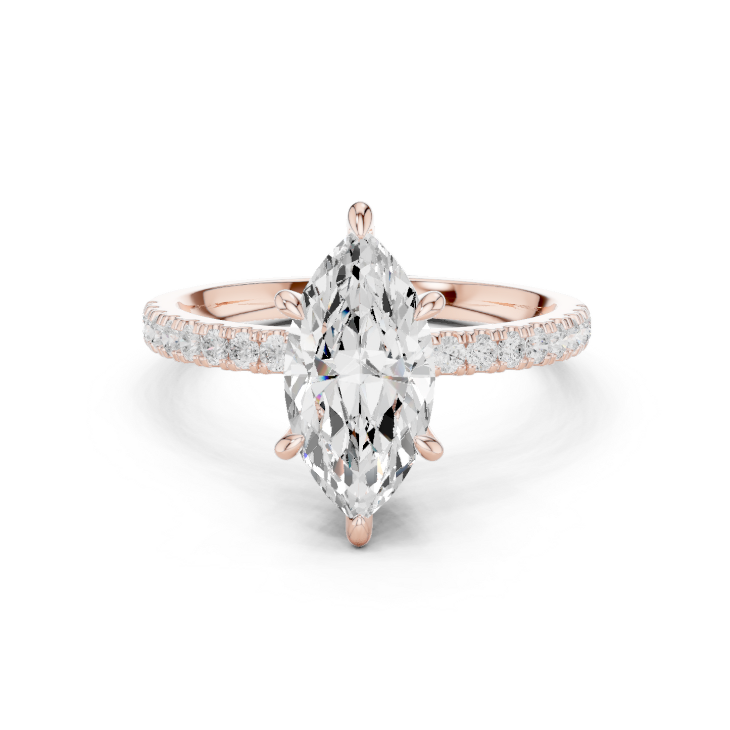 Mixed Shape Lab Grown Diamond Side Stone Ring