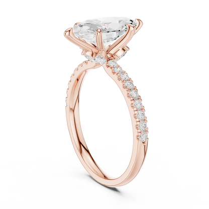 Mixed Shape Lab Grown Diamond Side Stone Ring