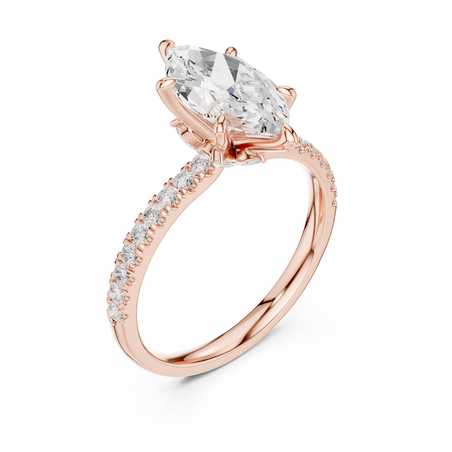 Mixed Shape Lab Grown Diamond Side Stone Ring