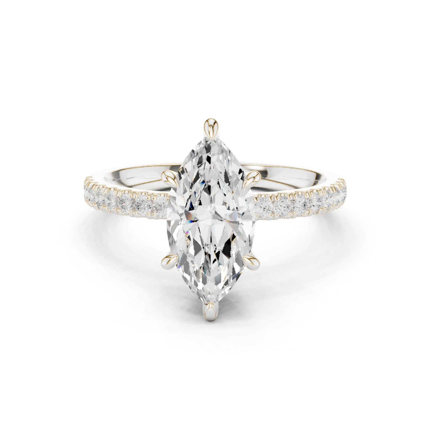 Mixed Shape Lab Grown Diamond Side Stone Ring