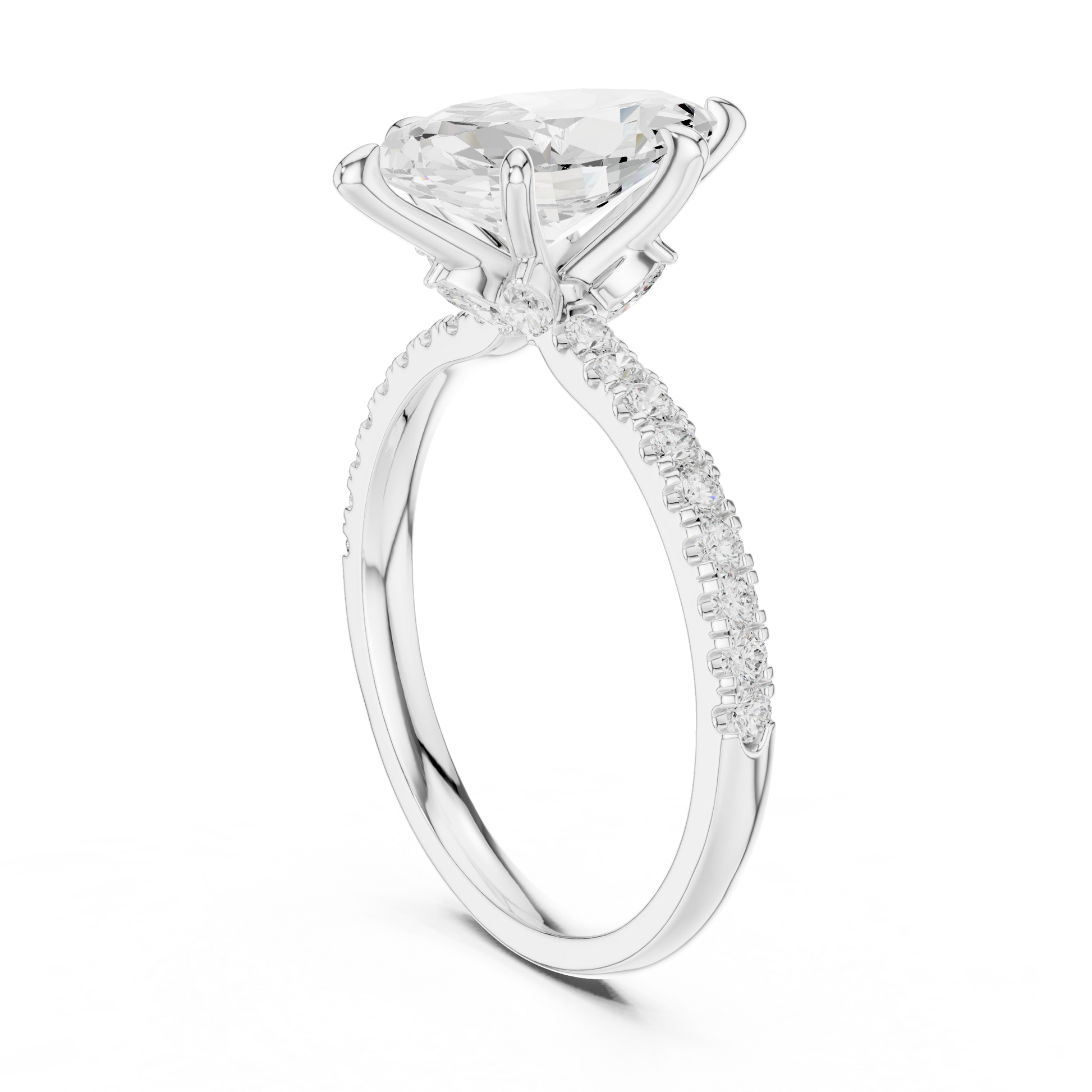 Mixed Shape Lab Grown Diamond Side Stone Ring