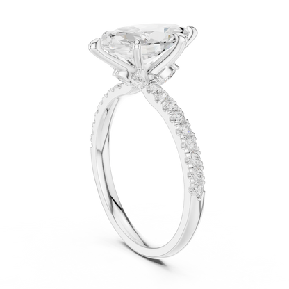 Mixed Shape Lab Grown Diamond Side Stone Ring