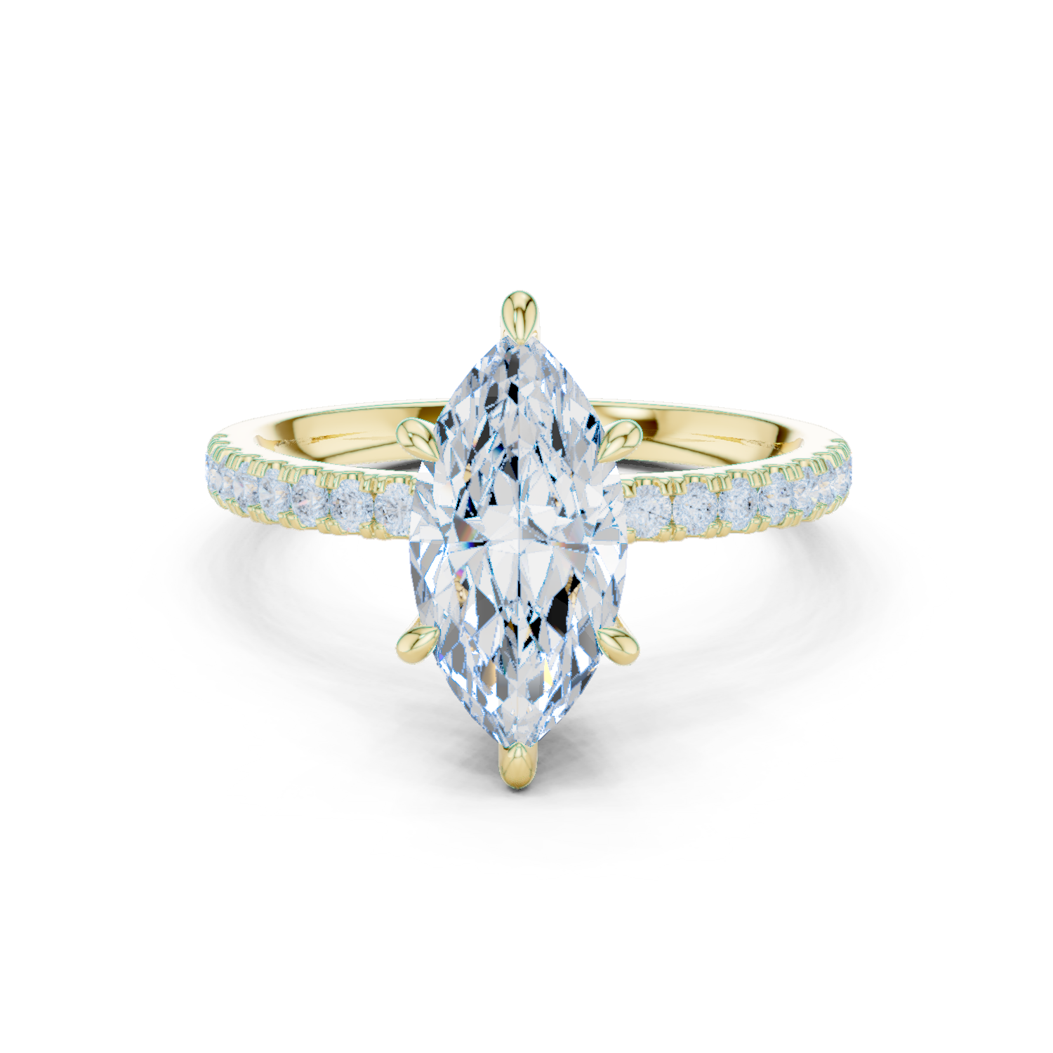 Mixed Shape Lab Grown Diamond Side Stone Ring