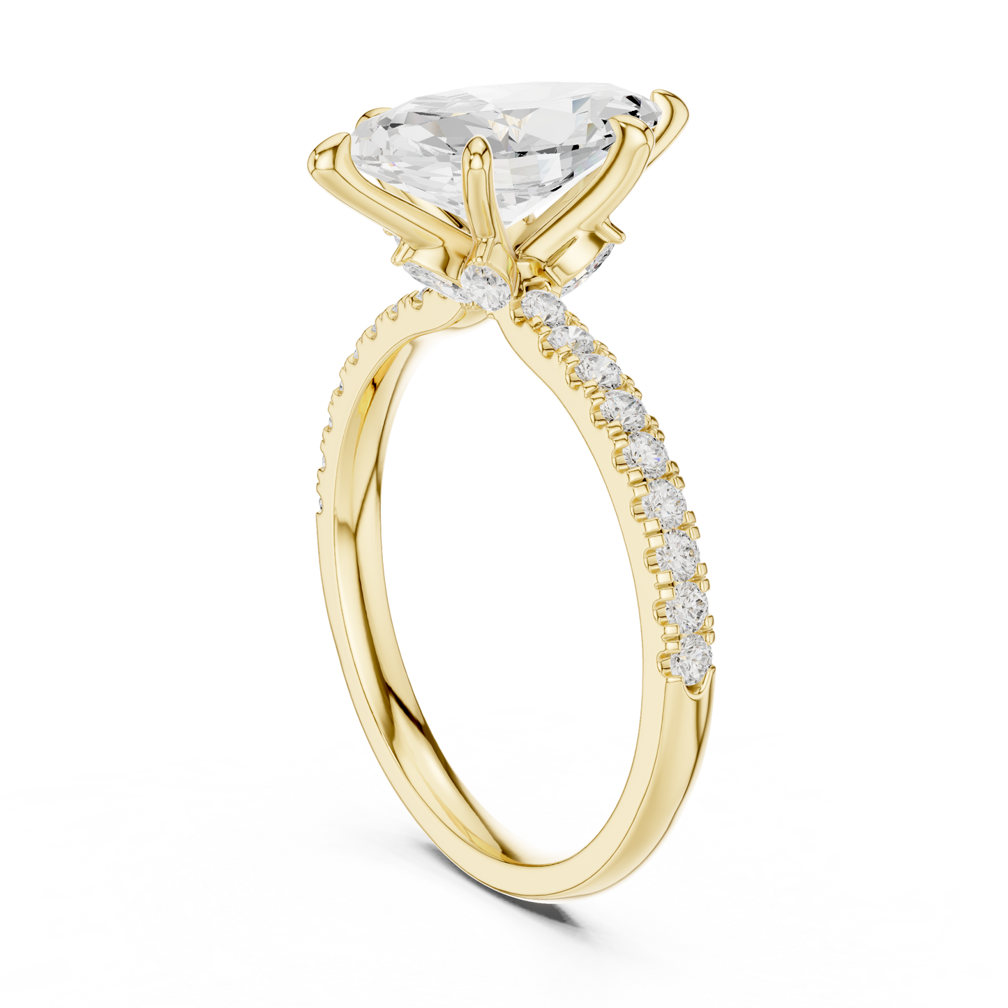 Mixed Shape Lab Grown Diamond Side Stone Ring