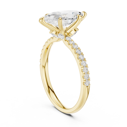 Mixed Shape Lab Grown Diamond Side Stone Ring
