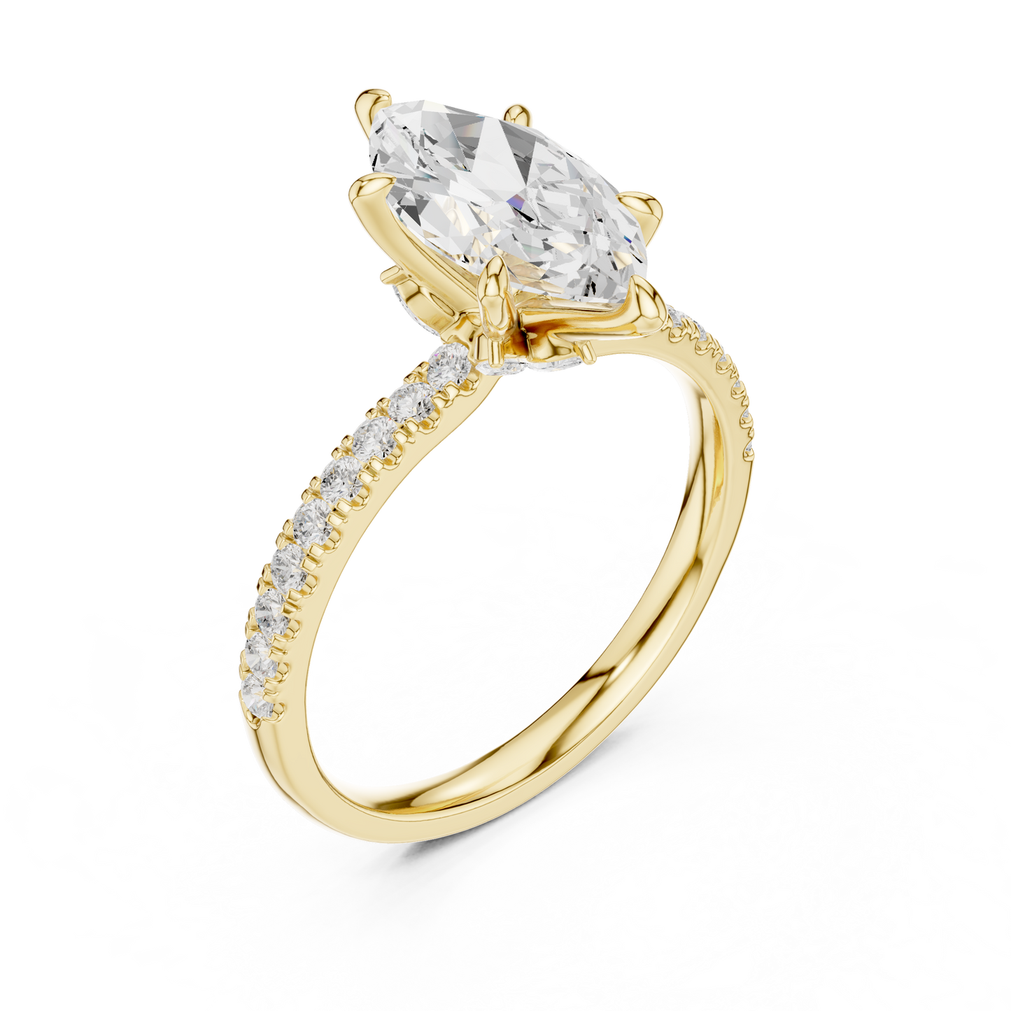 Mixed Shape Lab Grown Diamond Side Stone Ring