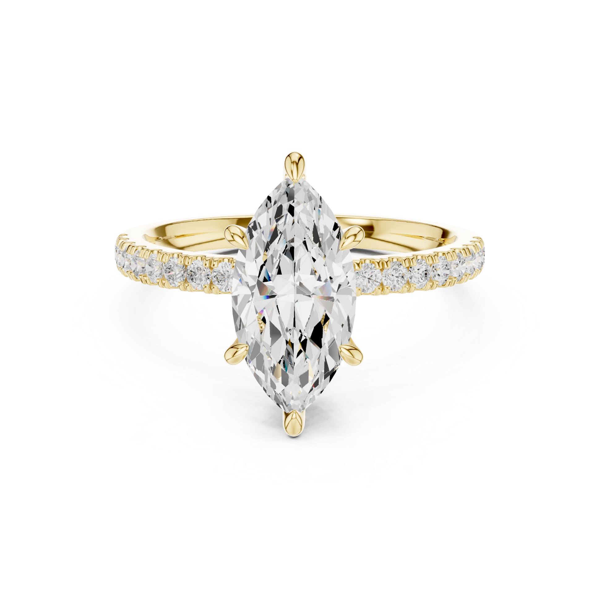 Mixed Shape Lab Grown Diamond Side Stone Ring