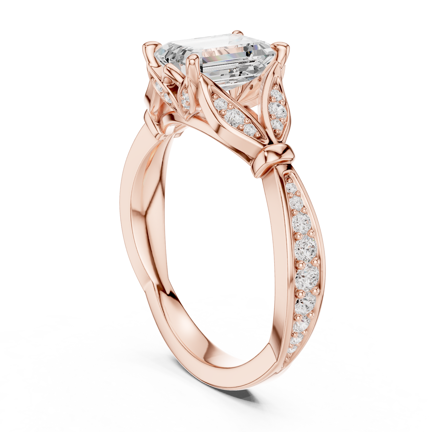 Mixed Shape Lab Grown Diamond Halo Ring
