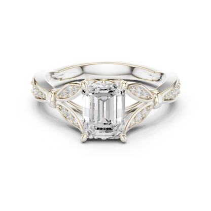 Mixed Shape Lab Grown Diamond Halo Ring