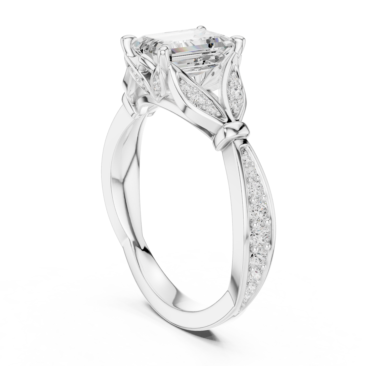 Mixed Shape Lab Grown Diamond Halo Ring