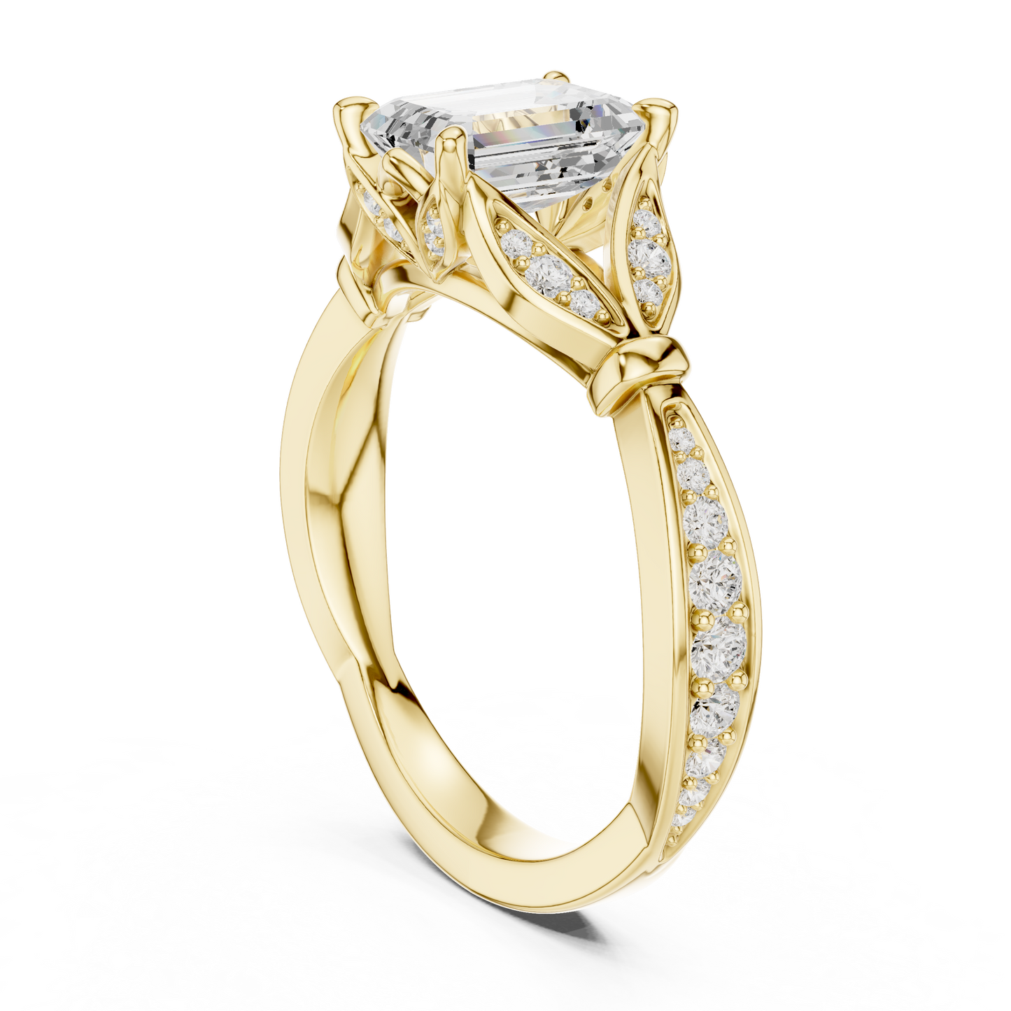 Mixed Shape Lab Grown Diamond Halo Ring