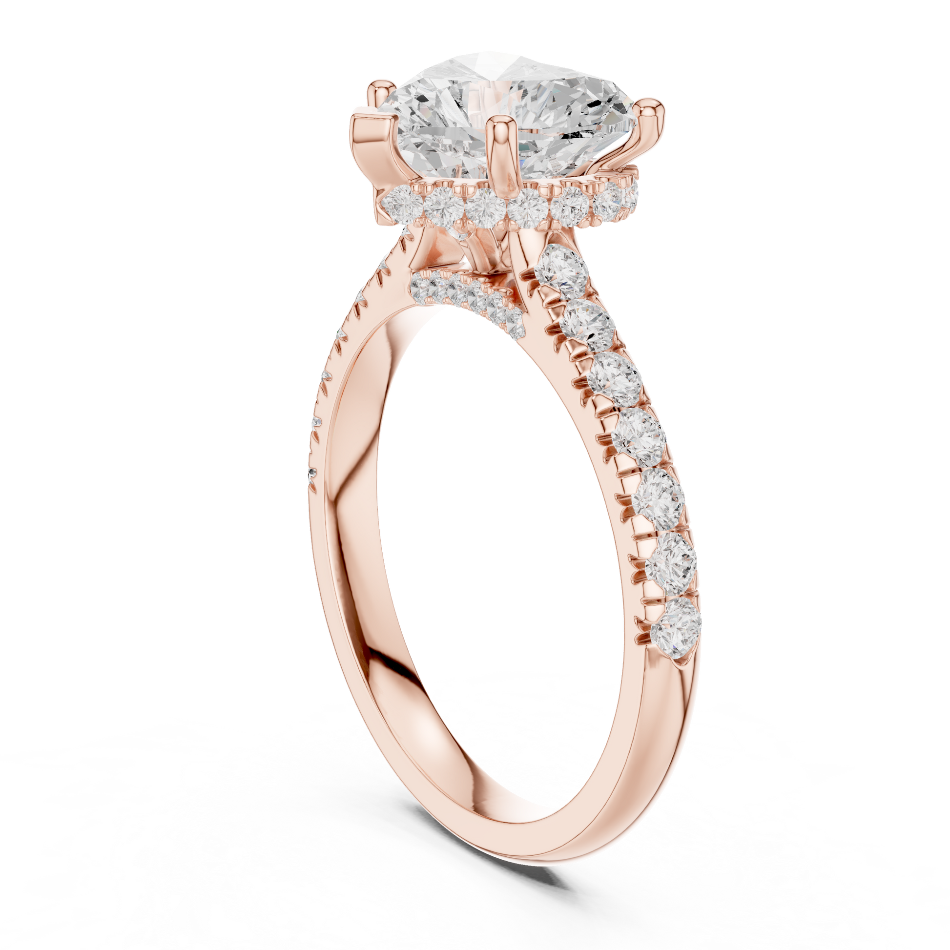Round Halo Lab Grown Diamond Ring