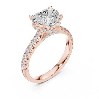 Round Halo Lab Grown Diamond Ring