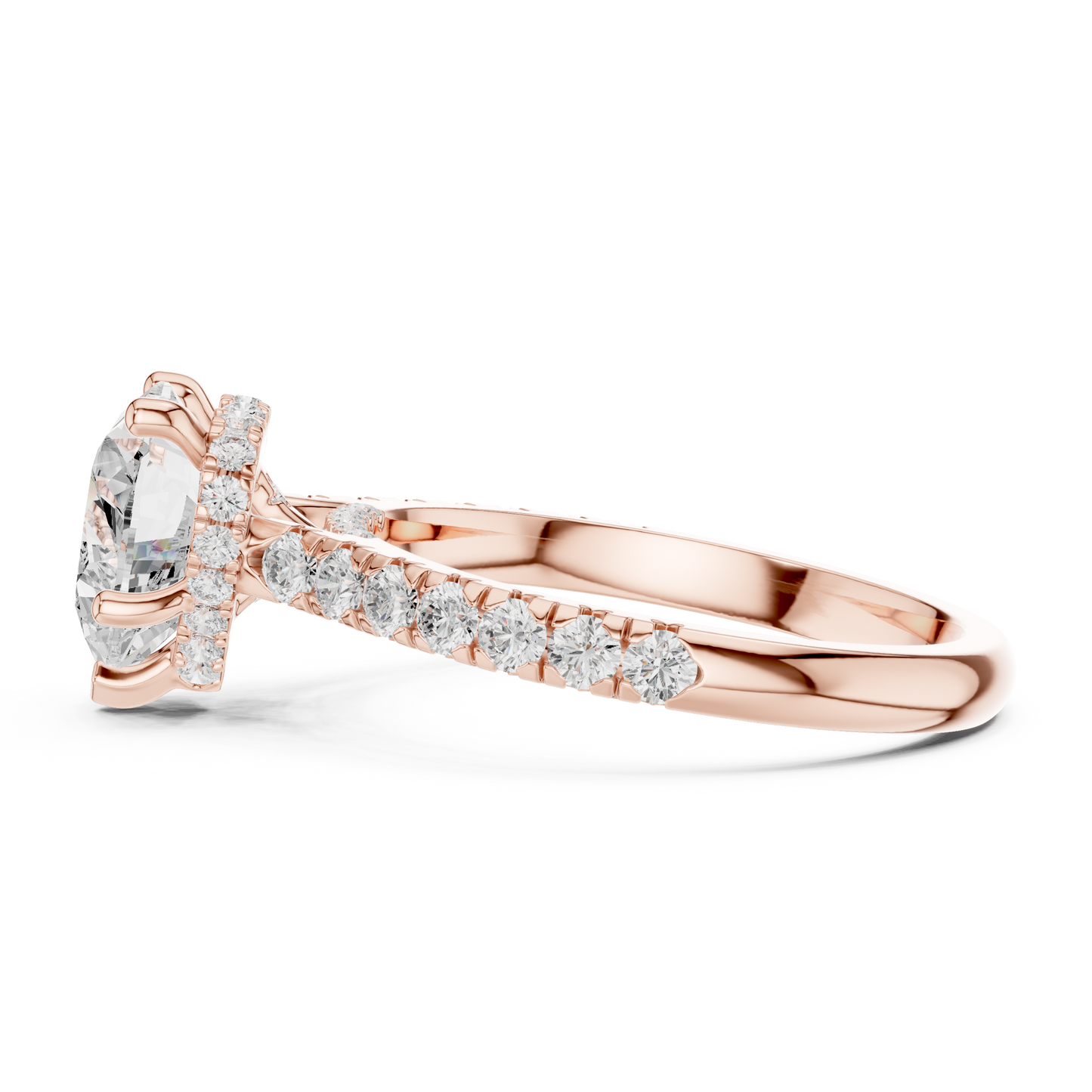 Round Halo Lab Grown Diamond Ring