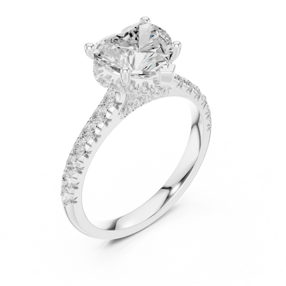 Round Halo Lab Grown Diamond Ring