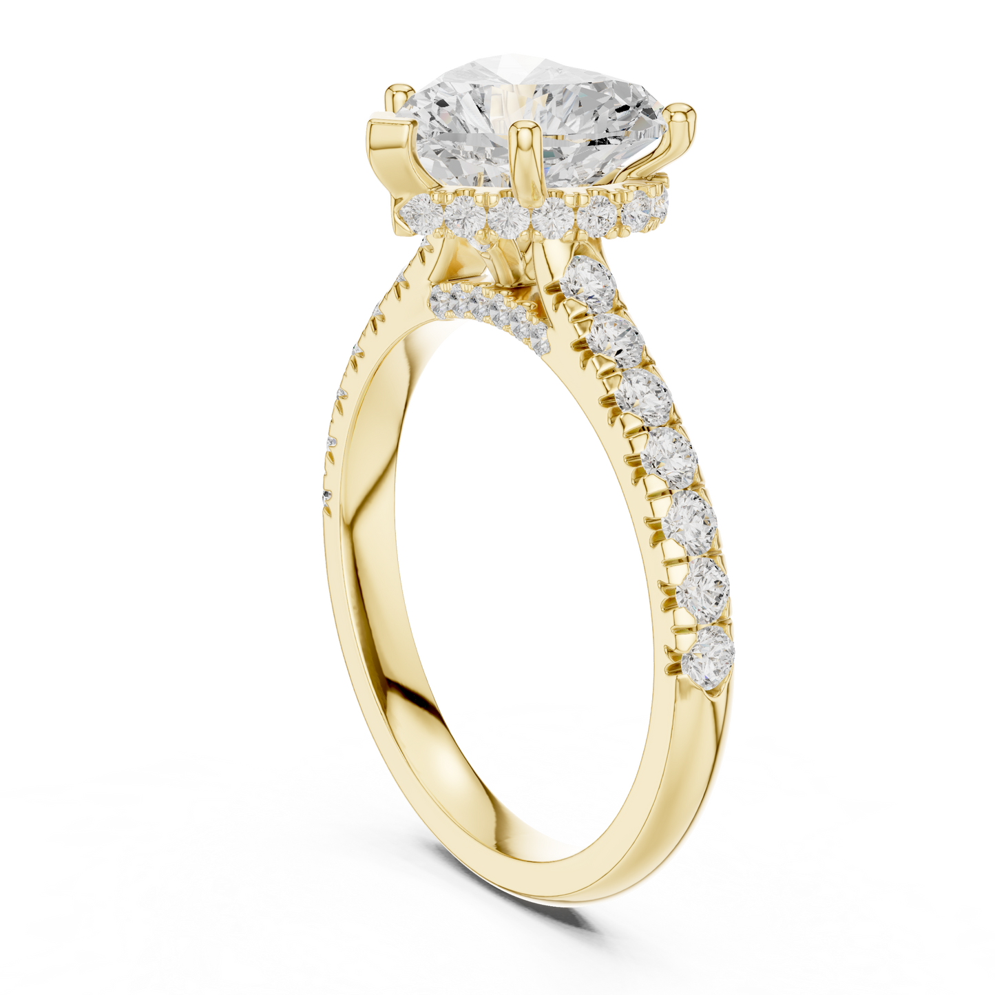 Round Halo Lab Grown Diamond Ring