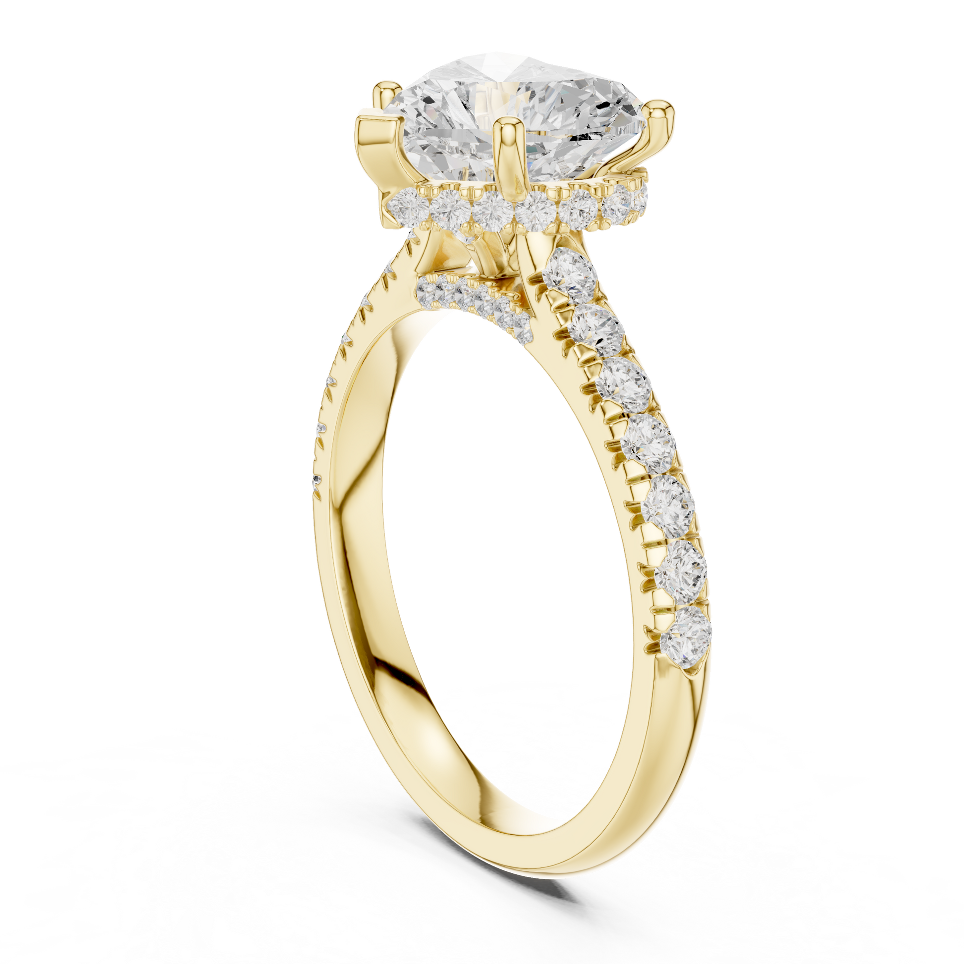 Round Halo Lab Grown Diamond Ring